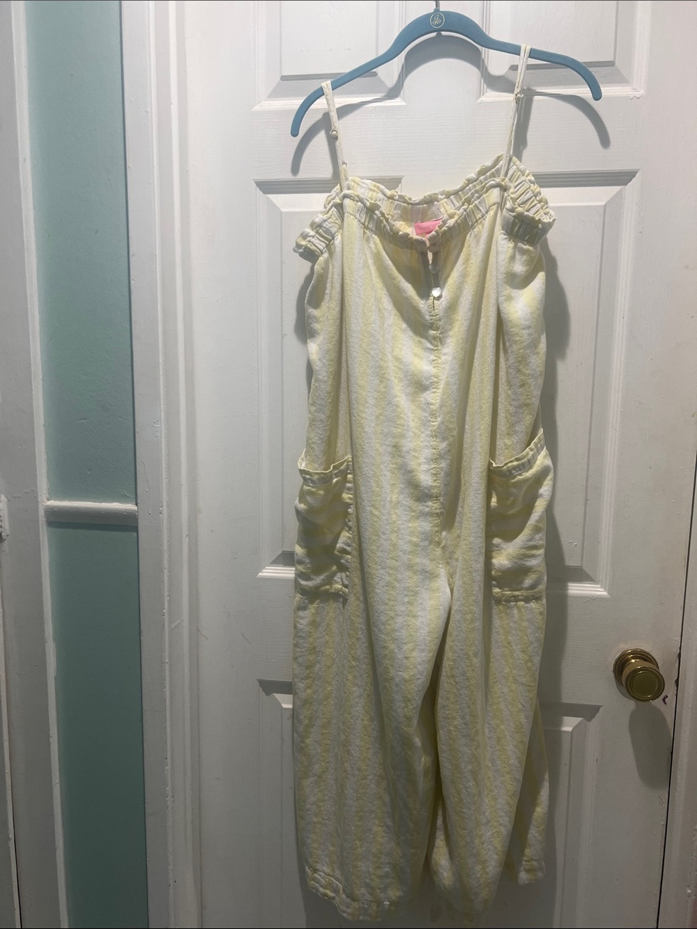 Stoney Clover Lane Yellow Striped Jumpsuit Romper